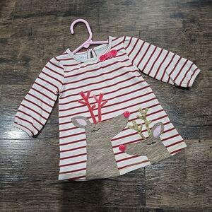 Mudpie baby girl Christmas dress sz 3/6 months